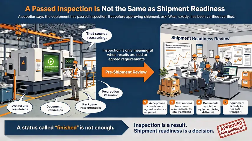 A Passed Inspection Is Not the Same as Shipment Readiness